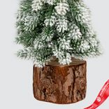 Маленькое фото 5: Ель искусственная заснеженная, Н19х8х8см, зеленый/белый