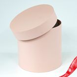 Маленькое фото 2: Коробка подарочная круглая, D30xH30 см, пудровый