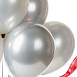 Маленькое фото 5: Композиция из 7 шаров с гелием, 30 см, серебряный