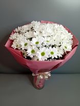 Букет из 11 кустовых белых хризантем «Какой чудесный день». Фото флориста - 0