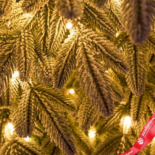 Фото 5: Ель искусственная заснеженная с лампочками «Cамарская» (PE), 2,7м, белый