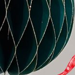 Маленькое фото 5: Украшение подвесное «Шар» (бумага), D12,5см, темно-зеленый