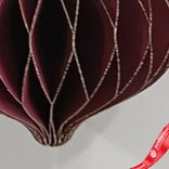 Маленькое фото 5: Украшение подвесное «Луковица» (бумага), D11х10см, темно-красный