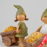 Маленькое фото 2: Сувенир «Мальчик/Девочка» (полирезин), H13,5х10,2х6,3см, зеленый