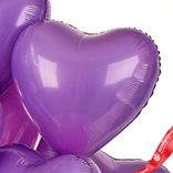 Маленькое фото 5: Композиция из 9 шаров с гелием «Сердца», фиолетовый