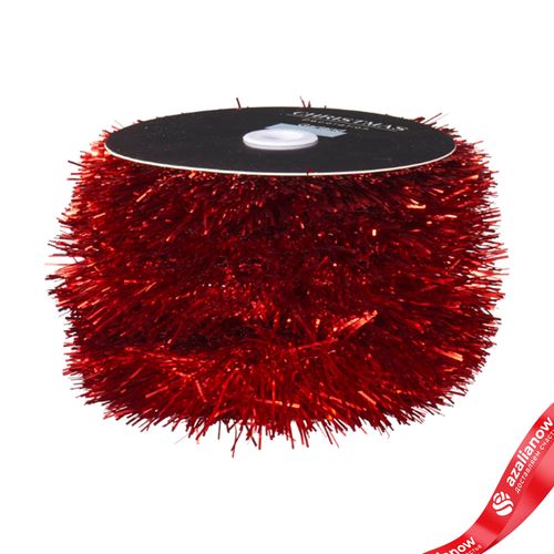 Гирлянда «Мишура» (пластик), 10м, красный