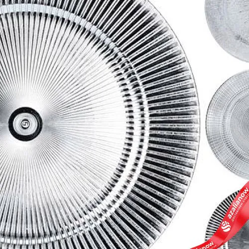 Фото 3: Поднос (пластик), D33см, в асс., серебристый