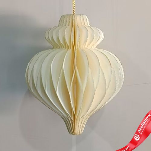 Украшение подвесное «Юла» (бумага), D8х10см, кремовый