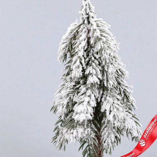 Фото 2: Ель искусственная заснеженная, Н31х12х12см, зеленый/белый