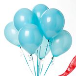 Маленькое фото 1: Композиция из 7 шаров с гелием «Облако», 30 см, голубой