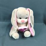 Фото флориста 1: Игрушка «Зайка Лин с сердцем», 20 см, кремовый, розовый