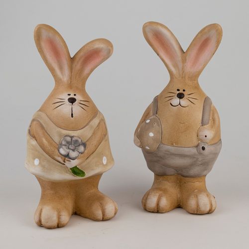 Фото 1: Сувенир Комплект Кролик полирезин, H18x8x8,3см, коричневый. Сервис доставки цветов AzaliaNow