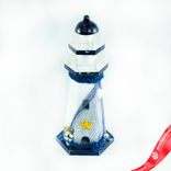 Маленькое фото 4: Сувенир «Маяк» (дерево), Н27см, бел./син.