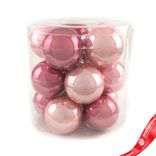 Маленькое фото 1: Набор шаров 15шт. в тубе (стекло), D6см, в асс., розовый, вид 3