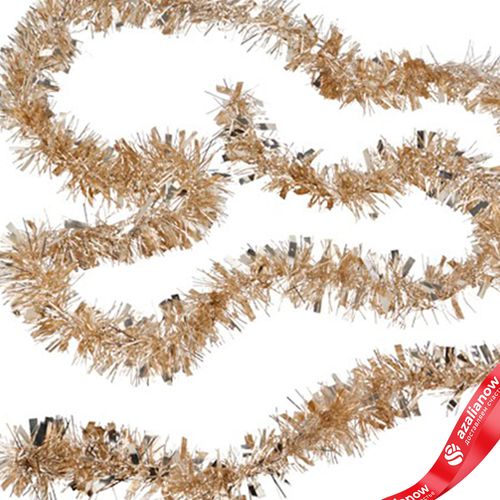 Фото 5: Гирлянда «Мишура» (пластик), 3м, шампань