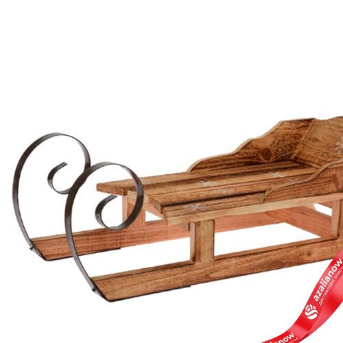 Фото 2: Сувенир «Санки» (дерево), 16х47х18, натуральный