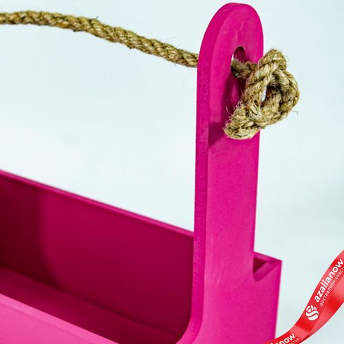 Фото 5: Корзина (дерево), 21х12х23см, бордовый