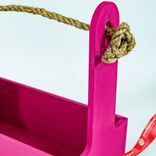 Маленькое фото 5: Корзина (дерево), 21х12х23см, бордовый