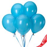Маленькое фото 1: Композиция из 5 шаров с гелием, 30 см, голубой