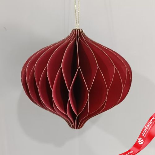Украшение подвесное «Луковица» (бумага), D11х10см, красный