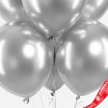 Маленькое фото 5: Композиция из 7 шаров с гелием «Пирамида», 30 см, серебряный