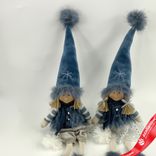 Маленькое фото 2: Сувенир «Мальчик/Девочка сидящий», Н60х16х11см, в асс., синий