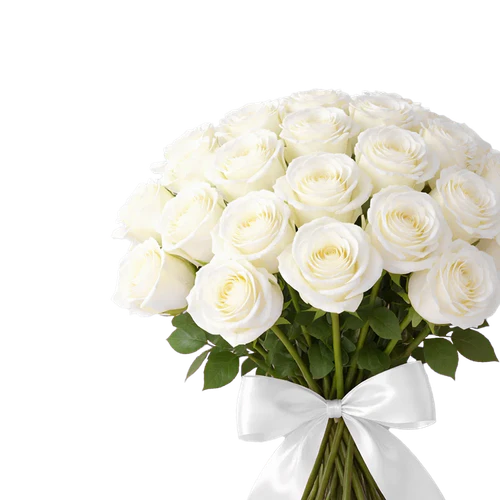 Белые розы в подарок