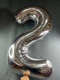 Фото флориста 1: Шар с гелием «Цифра - 2», 102 см., серебро