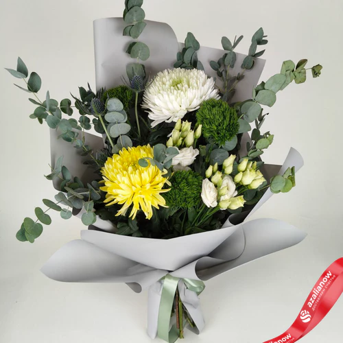 Фото 5: Букет для любимого «Честь и отвага» из хризантем, эустом и гвоздик