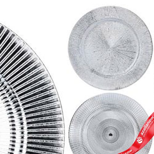 Фото 5: Поднос (пластик), D33см, в асс., серебристый