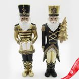 Маленькое фото 1: Сувенир «Щелкунчик» (полирезин), Н23х6,5х5см, в асс., черный/золотой