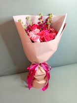 Акция! Букет из роз и маттиолы «Ля Маре». Фото флориста - 0