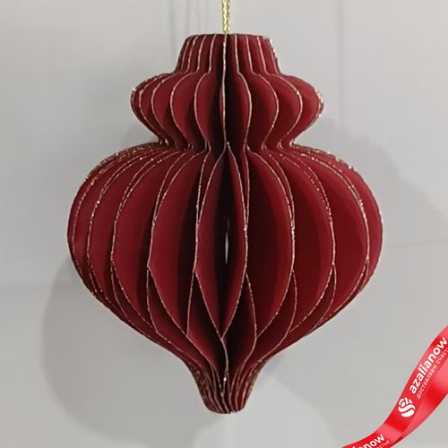 Украшение подвесное «Юла» (бумага), D8х10см, красный
