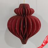 Маленькое фото 1: Украшение подвесное «Юла» (бумага), D8х10см, красный