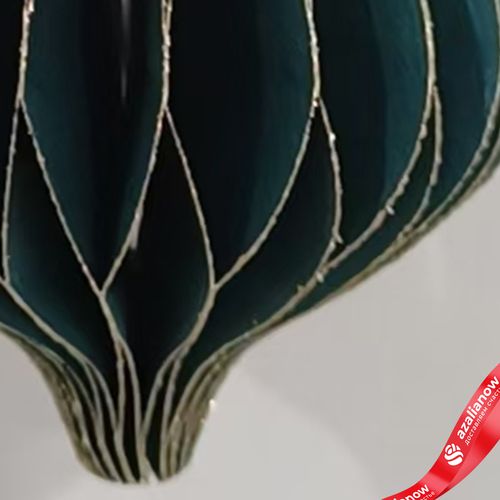 Фото 5: Украшение подвесное «Юла» (бумага), D8х10см, темно-зеленый