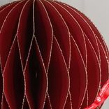 Маленькое фото 3: Украшение подвесное «Шар» (бумага), D8см, красный