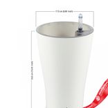 Маленькое фото 2: Горшок (Кашпо) Kalika Perfo с автополивом Пластик D 17,5 см H 26,5 см Белый