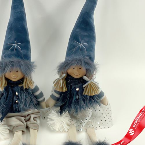 Фото 3: Сувенир «Мальчик/Девочка сидящий», Н60х16х11см, в асс., синий