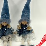 Маленькое фото 3: Сувенир «Мальчик/Девочка сидящий», Н60х16х11см, в асс., синий