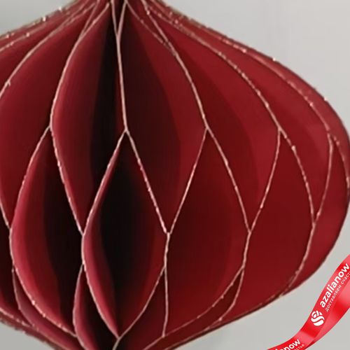 Фото 3: Украшение подвесное «Луковица» (бумага), D11х10см, красный