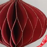 Маленькое фото 3: Украшение подвесное «Луковица» (бумага), D11х10см, красный