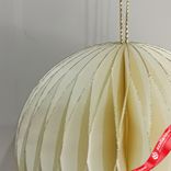 Маленькое фото 4: Украшение подвесное «Шар» (бумага), D8см, кремовый