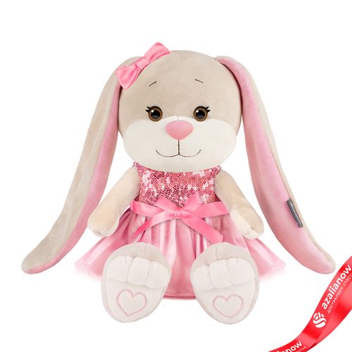Игрушка м/н «Зайка Лин» в подар. кор., 20см, кремовый/розовый, №2