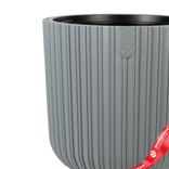 Маленькое фото 5: Кашпо со вставкой «Мика» на ножке (пластик), D29xH43см, 5,5л, серый