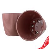 Маленькое фото 2: Кашпо со вставкой «Эви» (пластик), D20xH18см, 4,5л, розовый