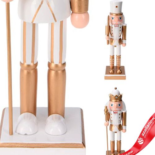 Фото 5: Сувенир «Щелкунчик» (дерево), 25х9х6см, в асс., белый/золотой