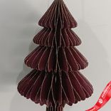 Маленькое фото 1: Украшение подвесное «Елочка» (бумага), D9,6х15см, темно-красный