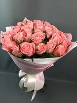 Фото флориста 2: Букет из 35 розовых роз, Россия, В 40см