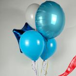 Маленькое фото 1: Композиция из 5 шаров с гелием «Комбо»