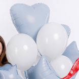 Маленькое фото 4: Композиция из 12 шаров с гелием, белый, нежно-голубой